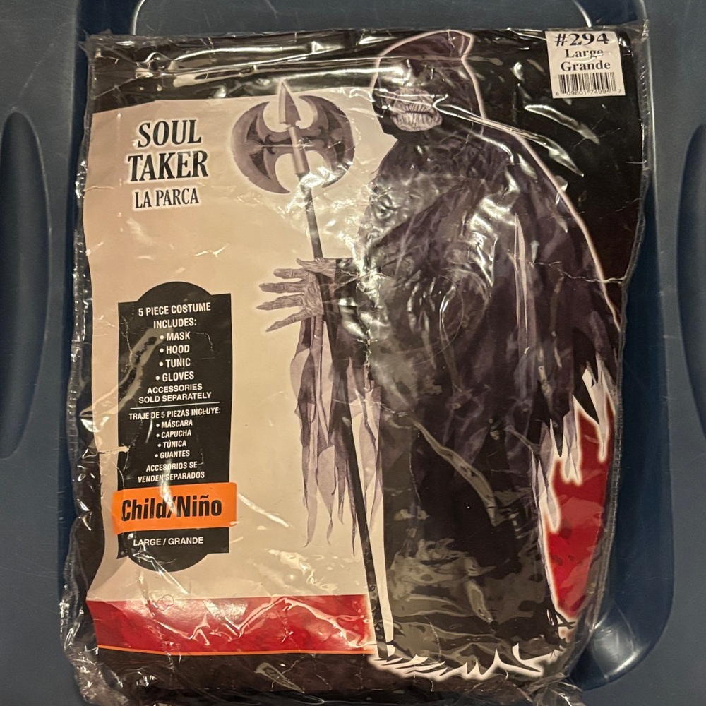 Soul Taker Costume with Hood and Tunic Halloween Costume